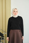 Uzun Kol Oversize Tunik Siyah