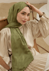 Wove Desen Şal Çimen Yeşil