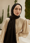 Wove Desen Şal Siyah