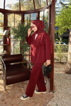 Yan Bağlamalı Takım Bordo