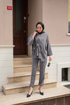 Yandan Bağlamalı Armani Modal Takım Gri