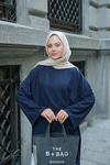 Yandan Şallı Tunik Lacivert