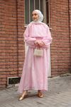 Yanları Püskül Detaylı Takım Pembe