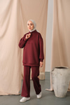 Yarım Fermuarlı Takım Bordo