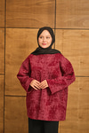 Yıkama Desen Sweat Bordo