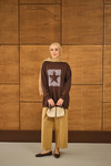 Yıldız Baskılı Sweatshirt Kahverengi