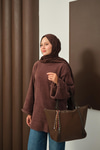 Yumoş Triko Tunik Kahverengi
