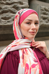 Zambak Soft Şal Bordo