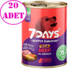 7 Days Yavru Köpek Konservesi Sığır Etli 415 Gr 20 AD 32130713 7 Days Koli Köpek Konserve Mamaları Amazon Pet Center
