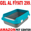 Amazon Açık Izgaralı Kedi Tuvaleti Mavi L 18053005 Amazon Pet Center
