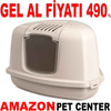 Amazon Joy Pet Üçgen Kapalı Kedi Tuvaleti Bej Gel Al 35013389 Amazon Pet Center