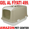Amazon Kapalı Kedi Tuvaleti Bej L 22471000 Amazon Pet Center