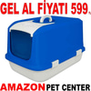 Amazon Kapalı Kedi Tuvaleti Mavi M Gel Al 20644000 Amazon Pet Center