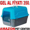 Amazon Tam Açılır Kapalı Kedi Tuvaleti Mavi 52x37x48 cm Gel Al 35000174 Amazon Pet Center