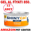 Gimcat Shiny Cat Jel İçinde Tavuklu Kedi Konservesi 70 gr 12 AD Gel Al 20120009 Amazon Pet Center