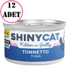 Gimcat Shiny Cat Kitten Jel İçinde Ton Balıklı Yavru Kedi Konservesi 70 gr 12 AD 20135003 Amazon Pet Center