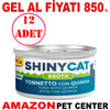 Gimcat Shinycat Kedi Konservesi Kinoalı ve Ton Balıklı 70 Gr 12 AD Gel Al 22074003 Amazon Pet Center