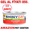 Gimcat Shinycat Kedi Konservesi Soslu Somon Balıklı 70 Gr 12 AD Gel Al 22101006 Amazon Pet Center