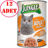 Jungle Kedi Konservesi Somonlu Karidesli 415 GR 12 AD 18853001 Amazon Pet Center