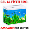 Makro İthal Akvaryum Seti Beyaz 58 Cm 29 x 57 Cm Bombeli Gel Al 35014942 Amazon Pet Center