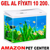 Makro İthal Akvaryum Seti Beyaz 80 x 34 x 60 cm Bombeli Gel Al 35015048 Amazon Pet Center