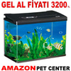 Makro İthal Akvaryum Seti Siyah 38 Cm 23 x 39 Cm Bombeli Gel Al 35015000 Amazon Pet Center
