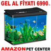 Makro İthal Akvaryum Seti Siyah 58 Cm 29 x 57 Cm Bombeli Gel Al 35014928 Amazon Pet Center