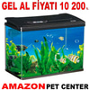 Makro İthal Akvaryum Seti Siyah 80 x 34 x 60 cm Bombeli Gel Al 35015024 Amazon Pet Center