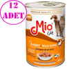 Mio Kedi Konservesi Tavşan ve Av Hayvanlı 415 GR 12 AD 32113198 Amazon Pet Center
