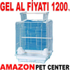 QH Papağan Kafesi Beyaz 40.5x40.5x59.5 cm Gel Al 1830000687906 Amazon Pet Center