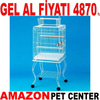 QH Sehpalı Papağan Kafesi Beyaz 51x51x129 Cm 901 AB Gel Al 19920009 Amazon Pet Center