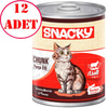 Snacky Chunk Kuzulu Kısır Kedi Konservesi 400 Gr 12 AD 35006329 Amazon Pet Center