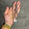 925 Ayar Telkari Beyzi Kesimli Gümüş Tesbih
