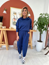 İndigo Mavi ,Yumuşacık Modal Kumaş , Sweat & Eşofman Takımı 