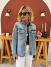 Komple Taşlı Jean Ceket