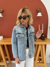 Komple Taşlı Jean Ceket
