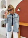 Komple Taşlı Jean Ceket