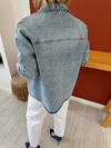 Komple Taşlı Jean Ceket