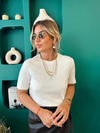 Orjinal Marka Beyaz Pamuklu Basic T-shirt