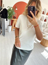 Orjinal Marka Beyaz Pamuklu Basic T-shirt
