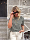 Oysho Modal Kumaş Haki T-shirt