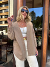 Taşlı & İşlemeli Bej Kimono