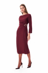 Belden Drape Detaylı Elbise