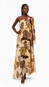 Desenli Tek Omuz Elbise