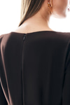 Gold Aksesuarlı Drape Detaylı Elbise