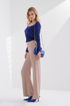 Gold Metal Fermuarlı Crop Bluz