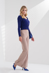 Gold Metal Fermuarlı Crop Bluz
