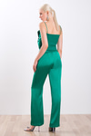 Gold Metal Logolu Saten Fit  Pantolon