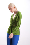 Gold Zincirli Saten Bluz
