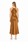 Halter Yaka Saten Elbise